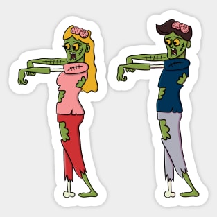 Cartoon Zombies Sticker